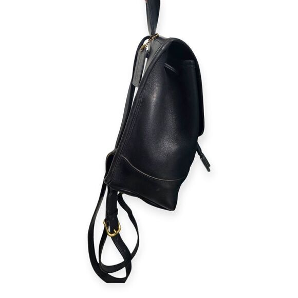 Coach Vintage Black Leather Daypack (Style No. 9960) - Picture 5 of 15